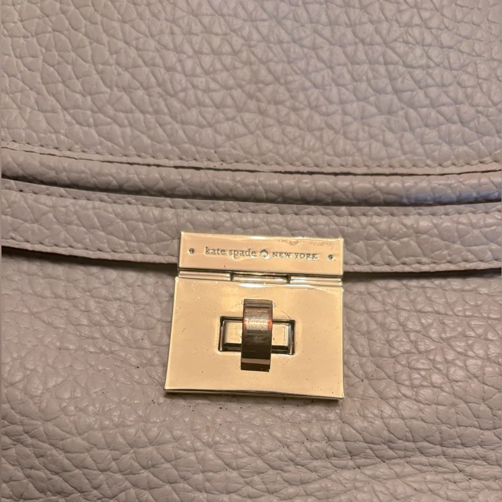 KATE SPADE Everett Way Thatcher pebble leather satchel handbag work tote purse